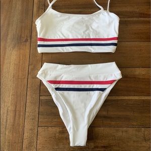 NWT L*Space White-Strawberry-Midnight Blue